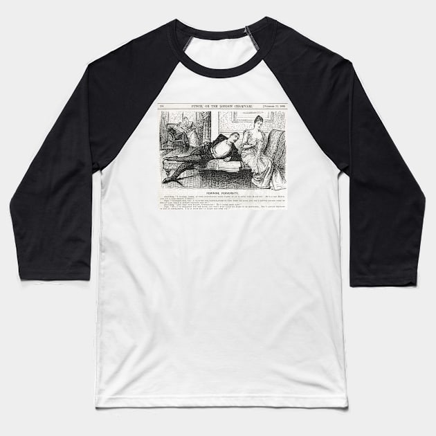 Reverse Psychology Punch Cartoon 1888 Baseball T-Shirt by artfromthepast